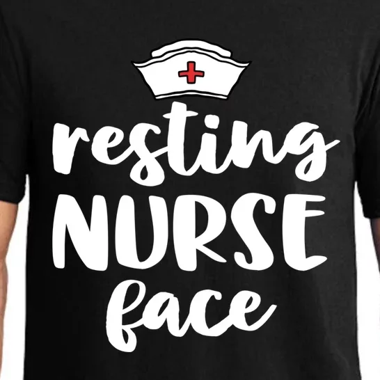 Nurse Funny Gift Funny Nursing Resting Nurse Face Great Gift Pajama Set