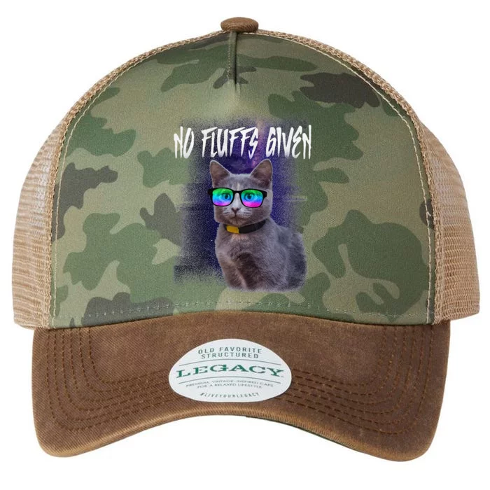 No Fluffs Given Funny Sarcastic Cat MEOW Legacy Tie Dye Trucker Hat