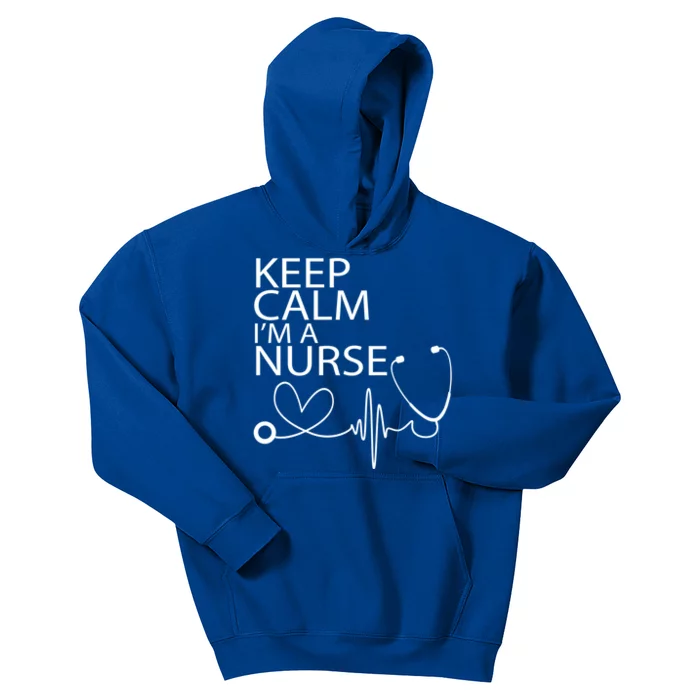 Nurse Funny Gift Cool Keep Calm Tee Cool Gift Kids Hoodie