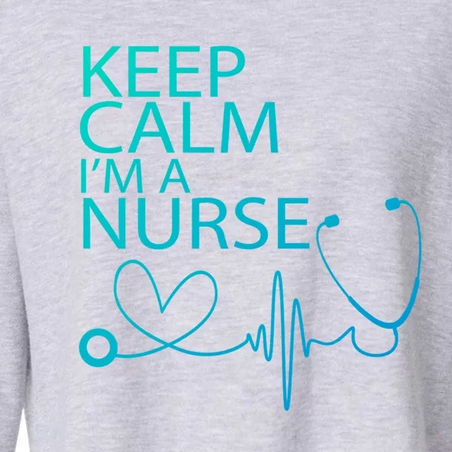 Nurse Funny Gift Cool Keep Calm Tee Cool Gift Cropped Pullover Crew