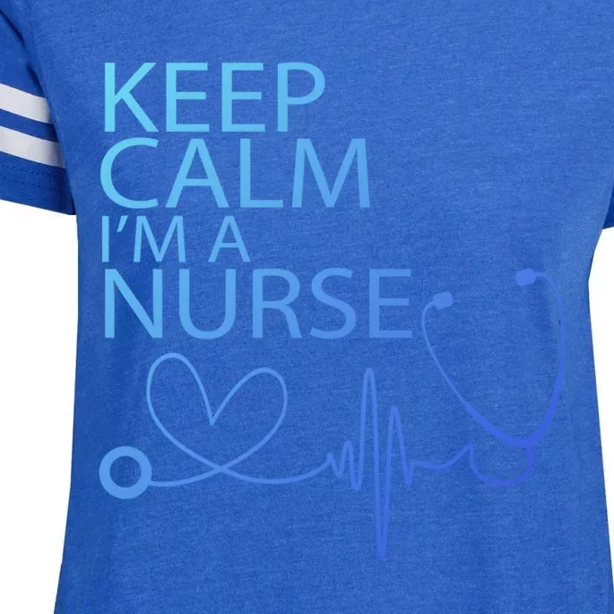 Nurse Funny Gift Cool Keep Calm Tee Cool Gift Enza Ladies Jersey Football T-Shirt