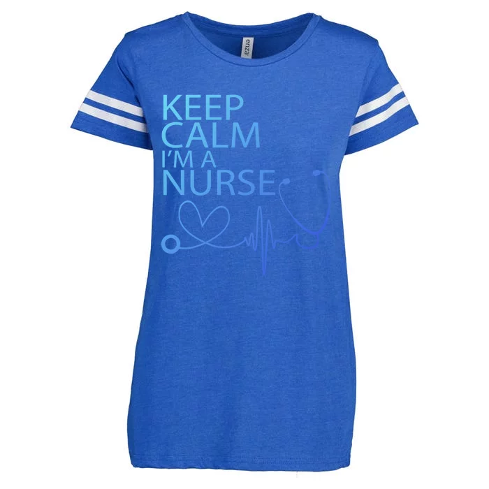 Nurse Funny Gift Cool Keep Calm Tee Cool Gift Enza Ladies Jersey Football T-Shirt