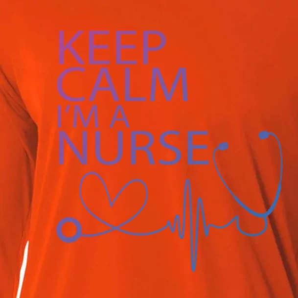 Nurse Funny Gift Cool Keep Calm Tee Cool Gift Cooling Performance Long Sleeve Crew