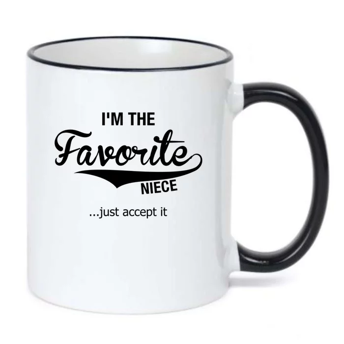 Niece Funny Gift From Aunt Uncle Im The Favorite Niece Gift Black Color Changing Mug