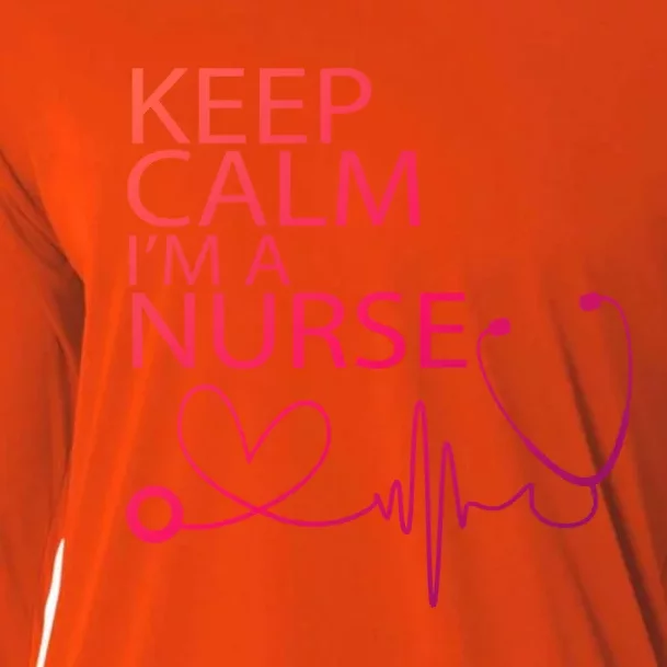 Nurse Funny Gift Cool Keep Calm Tee Cool Gift Cooling Performance Long Sleeve Crew