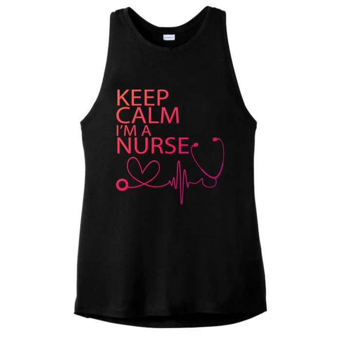 Nurse Funny Gift Cool Keep Calm Tee Cool Gift Ladies Tri-Blend Wicking Tank