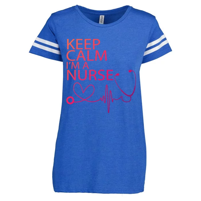 Nurse Funny Gift Cool Keep Calm Tee Cool Gift Enza Ladies Jersey Football T-Shirt