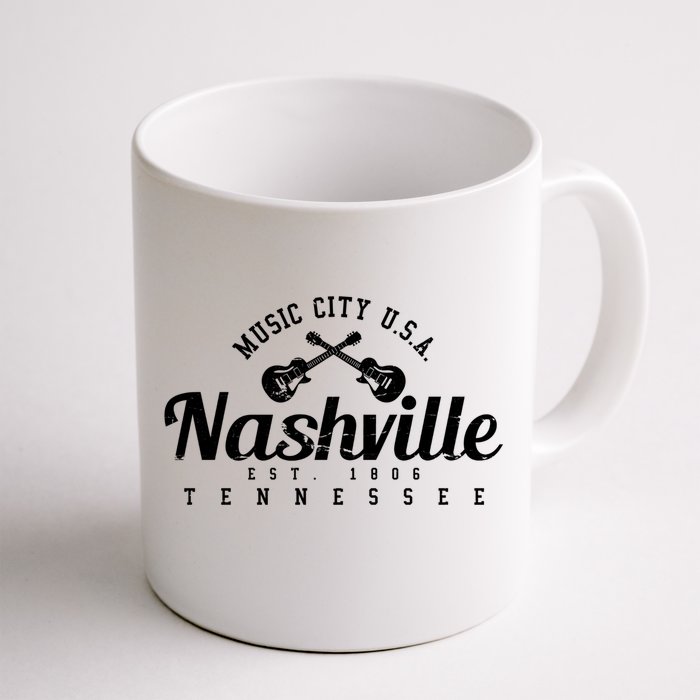 Nashville Funny Gift Gift Country Music City Guitar Gift Front & Back Coffee Mug