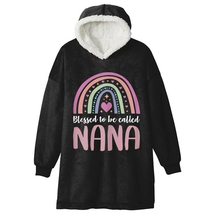 Nana For Grandma Women Mothers Day Blessed Nana Hooded Wearable Blanket