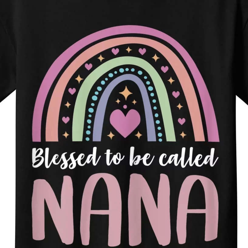 Nana For Grandma Women Mothers Day Blessed Nana Kids T-Shirt