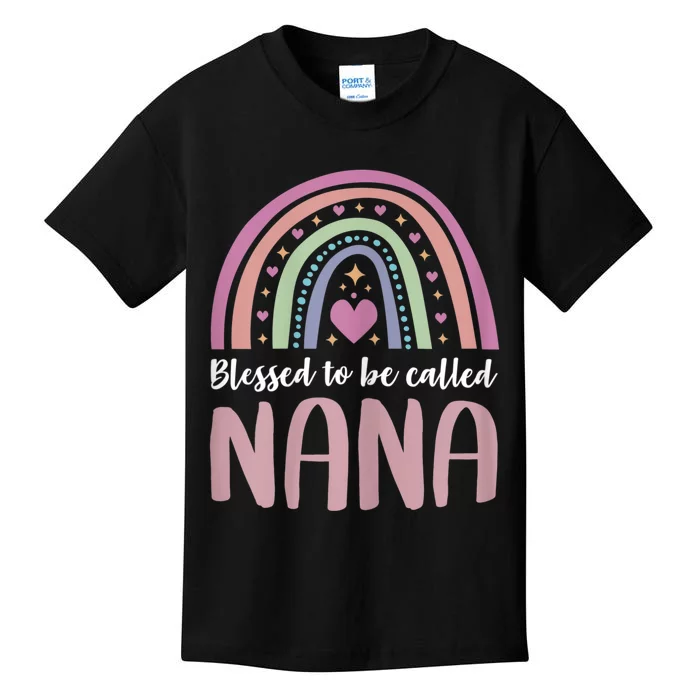 Nana For Grandma Women Mothers Day Blessed Nana Kids T-Shirt