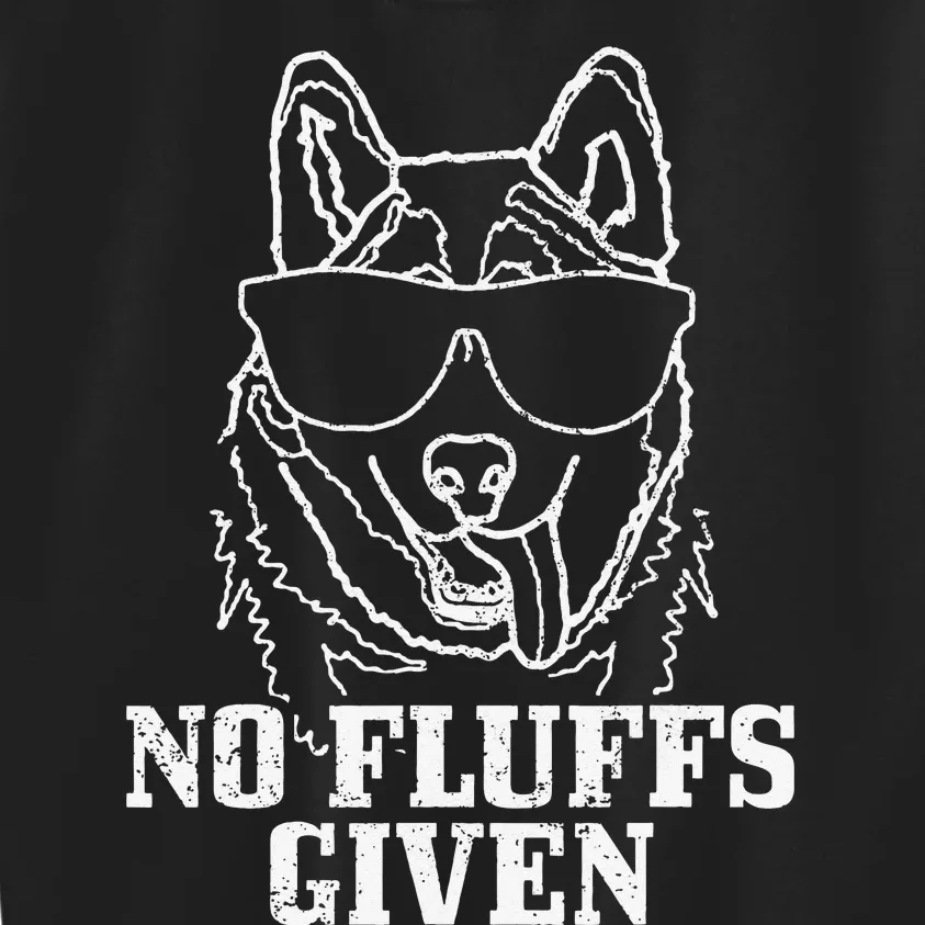 No Fluffs Given German Shepherd Akita Dog Mom Kids Sweatshirt