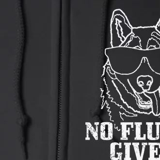 No Fluffs Given German Shepherd Akita Dog Mom Full Zip Hoodie