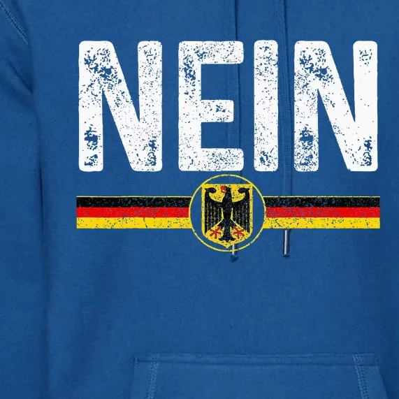 Nein Funny German No Germany Flag Souvenir Oktoberfest Gift Premium Hoodie