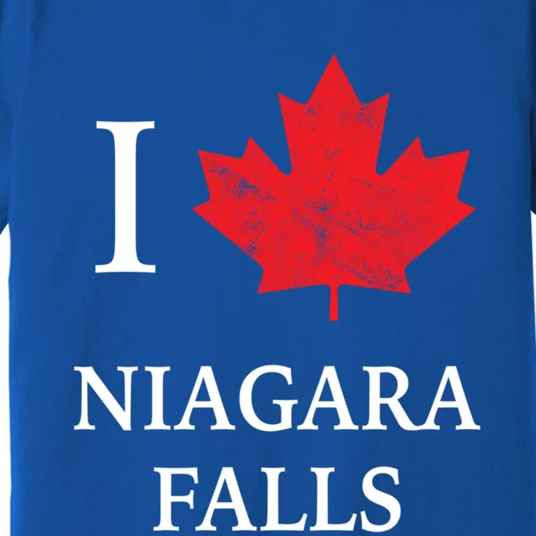 Niagara Falls Gift Red Maple Leaf Canada Great Gift Premium T-Shirt