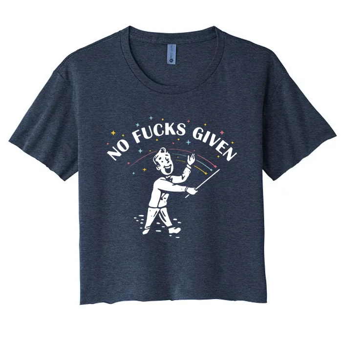 No Fucks Given Women's Crop Top Tee