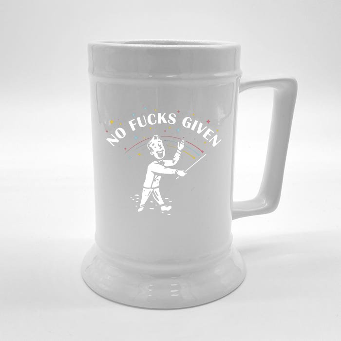 No Fucks Given Front & Back Beer Stein