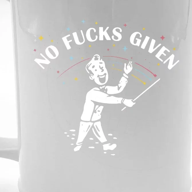 No Fucks Given Front & Back Beer Stein