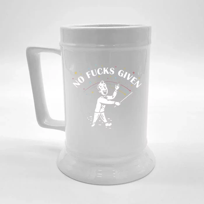 No Fucks Given Front & Back Beer Stein