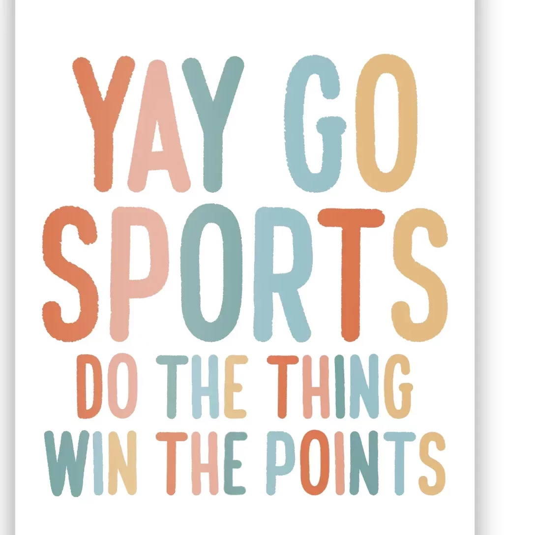 Womens Yay Go Sports! Funny Sports V-Neck T-Shirt