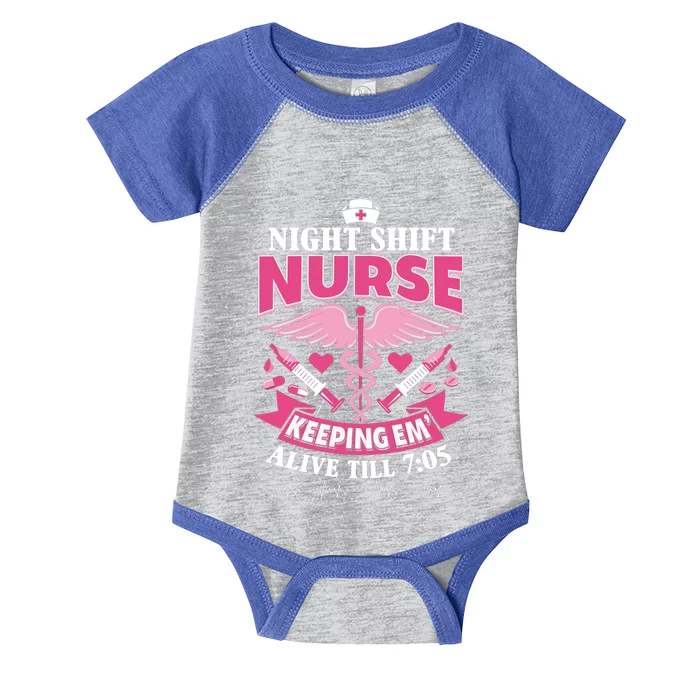 Nurse Funny Gift Night Shift Funny Nurse Nurse Night Shift Gift Infant Baby Jersey Bodysuit