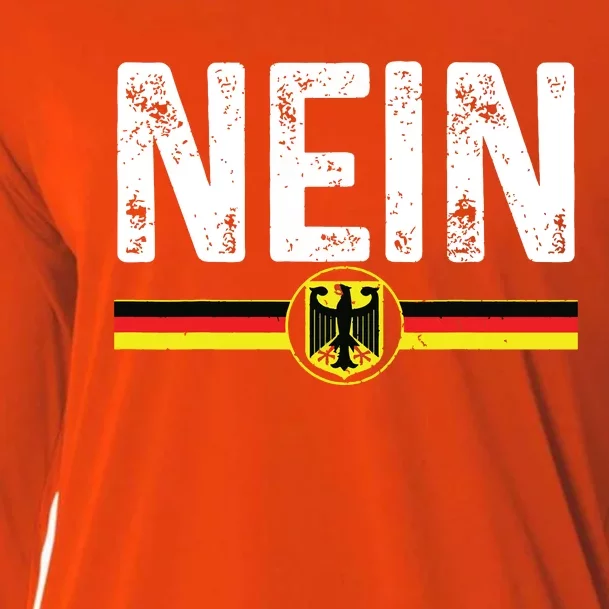 Nein Funny German No Germany Flag Souvenir Oktoberfest Gift Cooling Performance Long Sleeve Crew