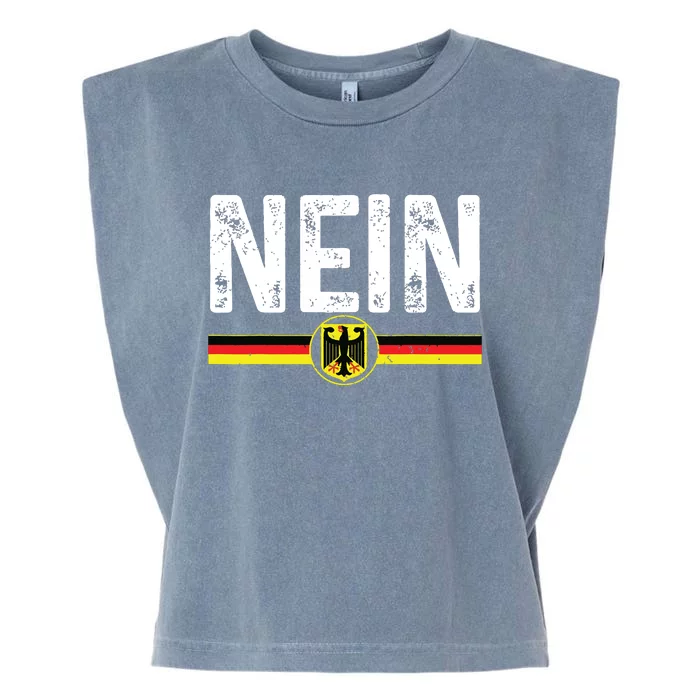 Nein Funny German No Germany Flag Souvenir Oktoberfest Gift Garment-Dyed Women's Muscle Tee