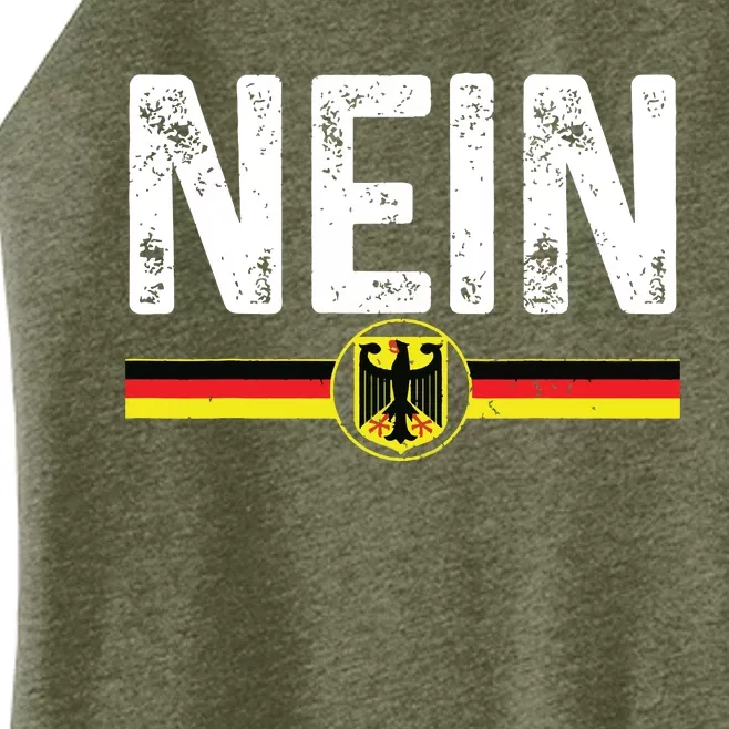 Nein Funny German No Germany Flag Souvenir Oktoberfest Gift Women’s Perfect Tri Rocker Tank