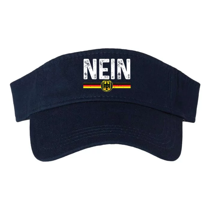 Nein Funny German No Germany Flag Souvenir Oktoberfest Gift Valucap Bio-Washed Visor