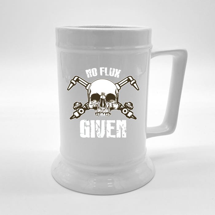 No Flux Given Skull Torch Craftsman Welding Welder Gift Front & Back Beer Stein