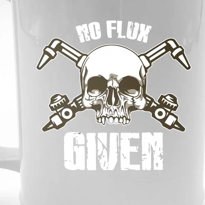 No Flux Given Skull Torch Craftsman Welding Welder Gift Front & Back Beer Stein