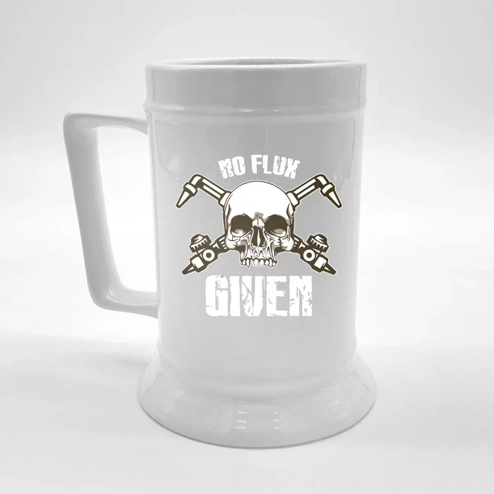 No Flux Given Skull Torch Craftsman Welding Welder Gift Front & Back Beer Stein