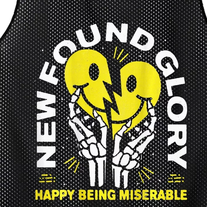 New Found Glory Happy Being Miserable Mesh Reversible Basketball Jersey Tank