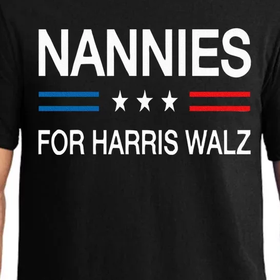 Nannies For Harris Walz 2024 Election Kamala President Vote Pajama Set