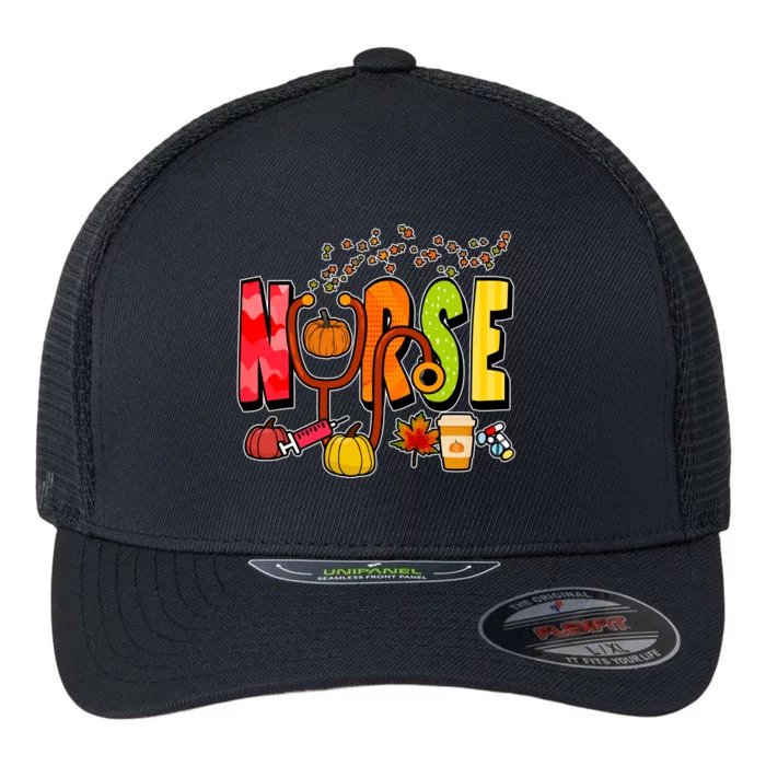 Nurse Fall Holiday Flexfit Unipanel Trucker Cap