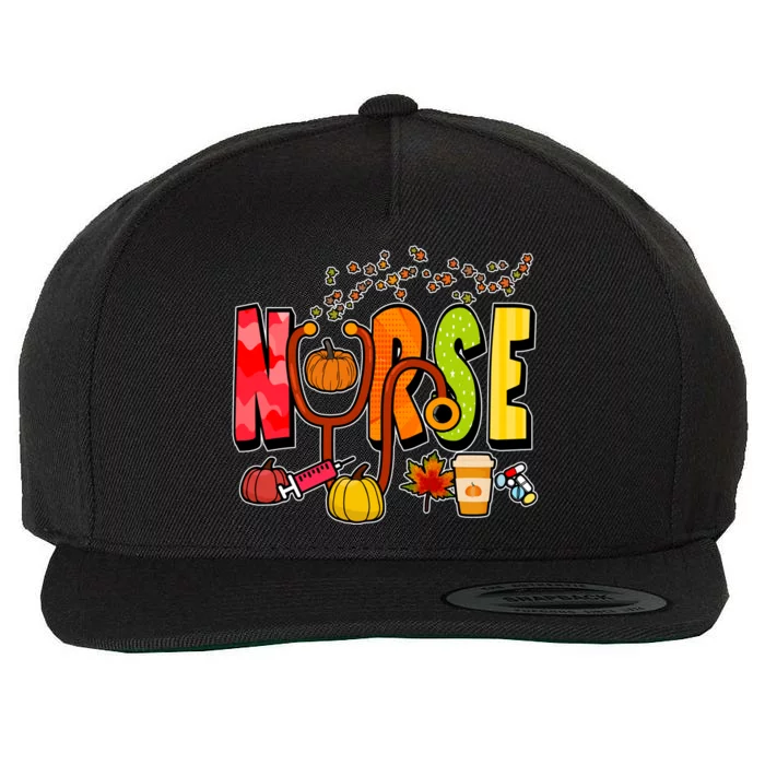 Nurse Fall Holiday Wool Snapback Cap