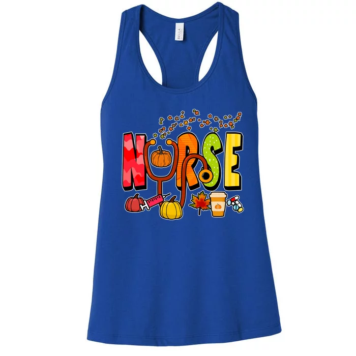 Nurse Fall Holiday Women's Racerback Tank