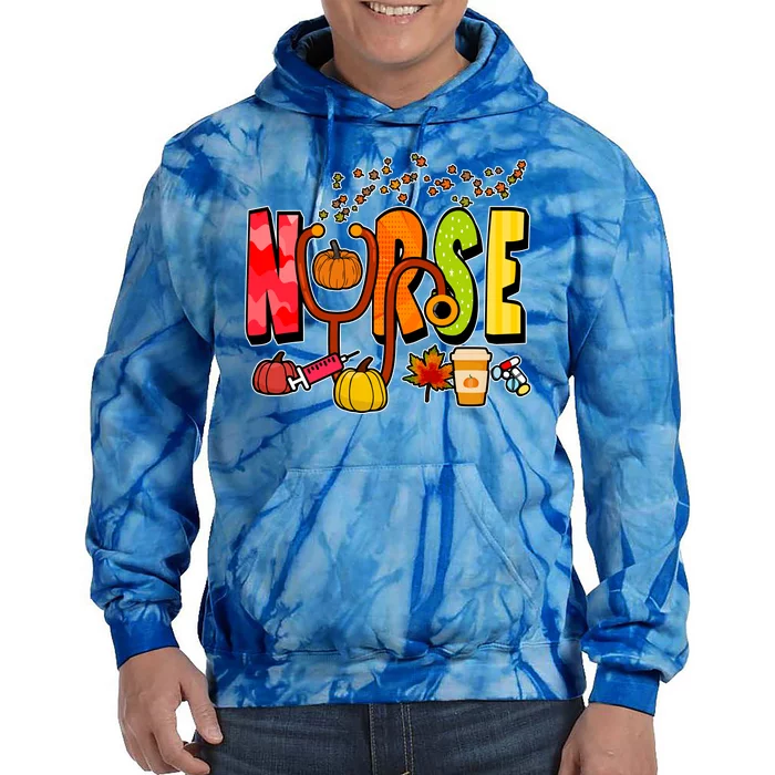 Nurse Fall Holiday Tie Dye Hoodie