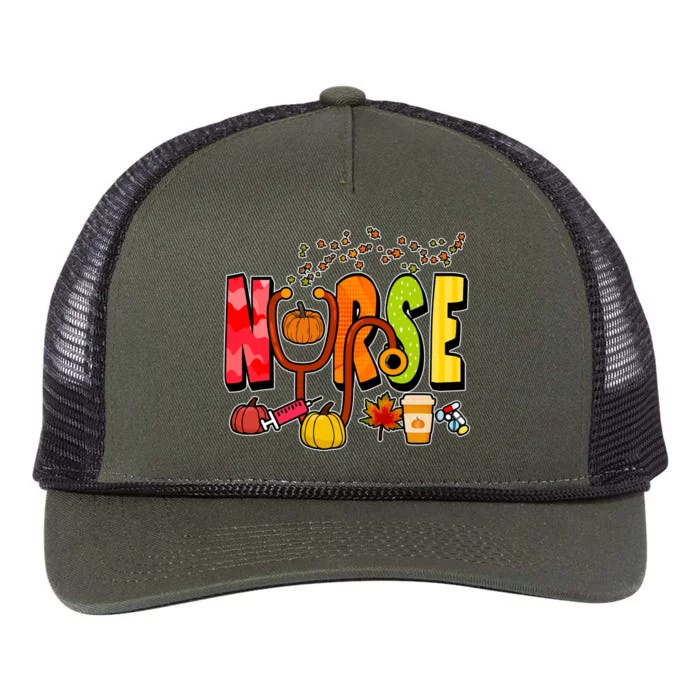 Nurse Fall Holiday Retro Rope Trucker Hat Cap