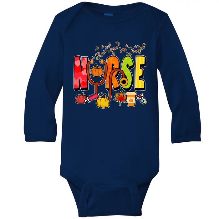 Nurse Fall Holiday Baby Long Sleeve Bodysuit