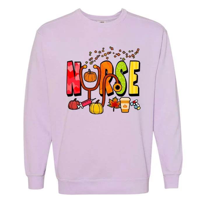 Nurse Fall Holiday Garment-Dyed Sweatshirt