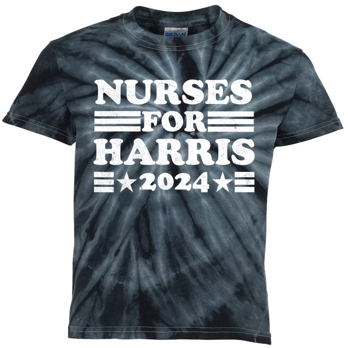 Nurses For Harris 2024 Usa Election Pro Kids Tie-Dye T-Shirt