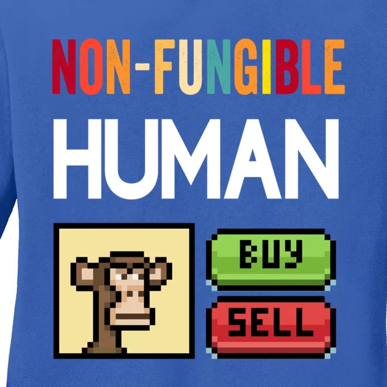 Non Fungible Hu Nft Crypto Token Digital Art Collectibles Funny Gift Ladies Long Sleeve Shirt