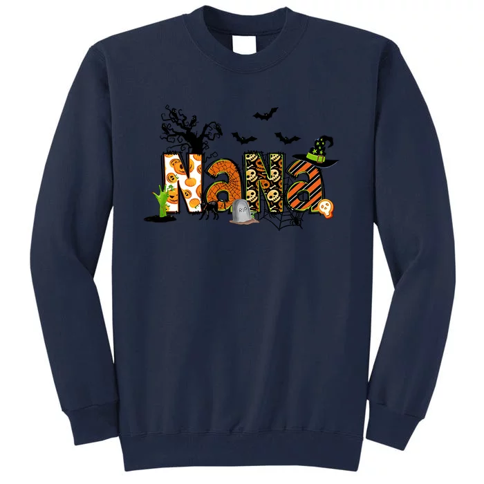 Nana For Halloween Grandma Witch Family Matching Tall Sweatshirt