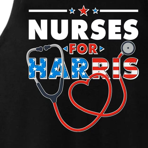 Nurses For Harris Vote Kamala Harris 2024 Election Ladies Tri-Blend Wicking Tank