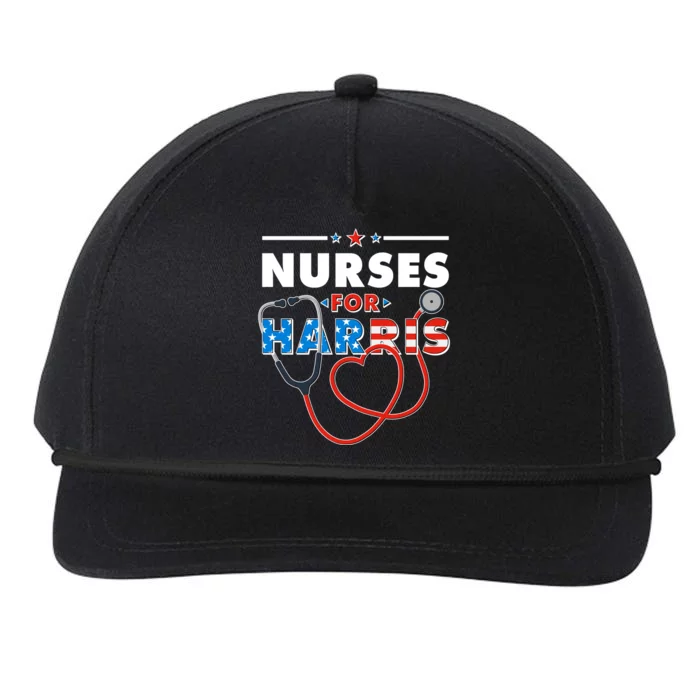 Nurses For Harris Vote Kamala Harris 2024 Election Snapback Five-Panel Rope Hat