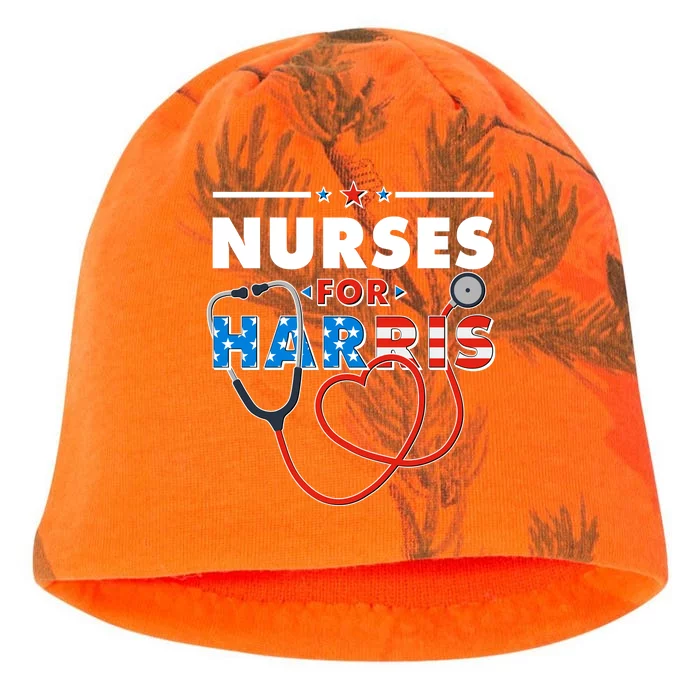 Nurses For Harris Vote Kamala Harris 2024 Election Kati - Camo Knit Beanie