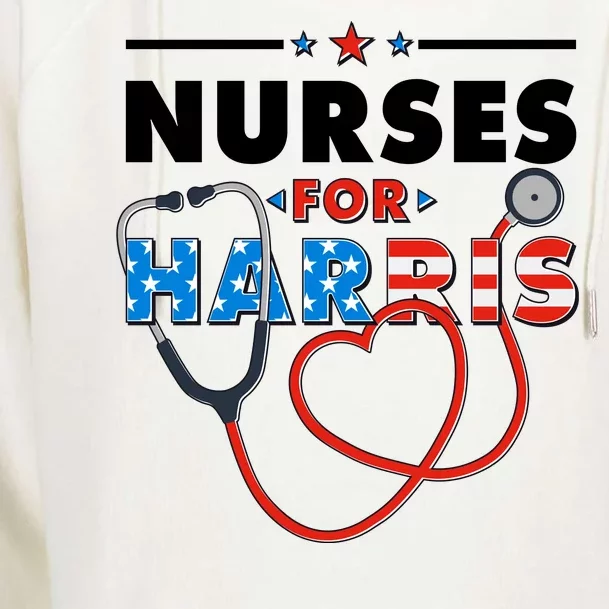 Nurses For Harris Vote Kamala Harris 2024 Election Womens Funnel Neck Pullover Hood