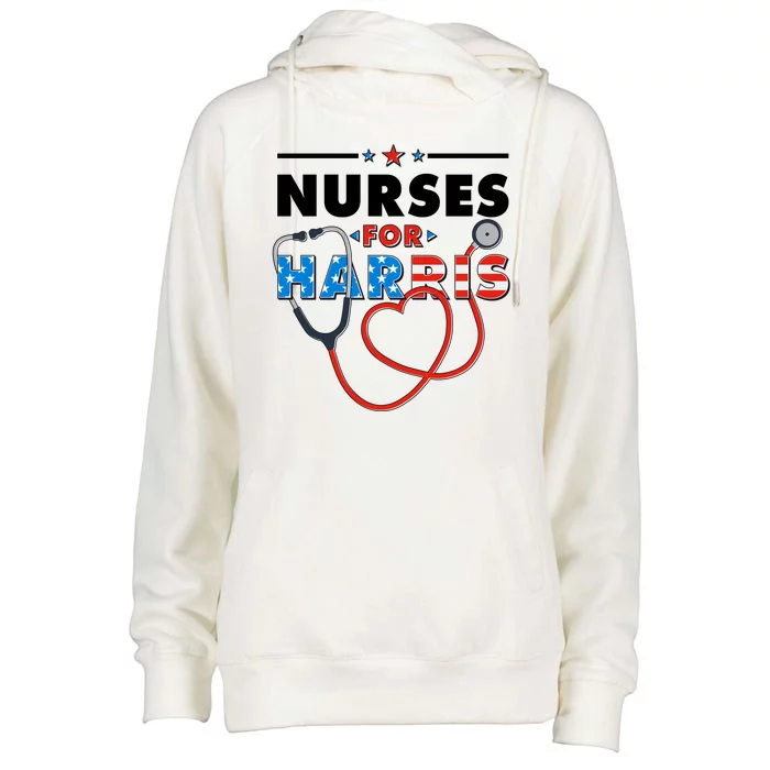 Nurses For Harris Vote Kamala Harris 2024 Election Womens Funnel Neck Pullover Hood