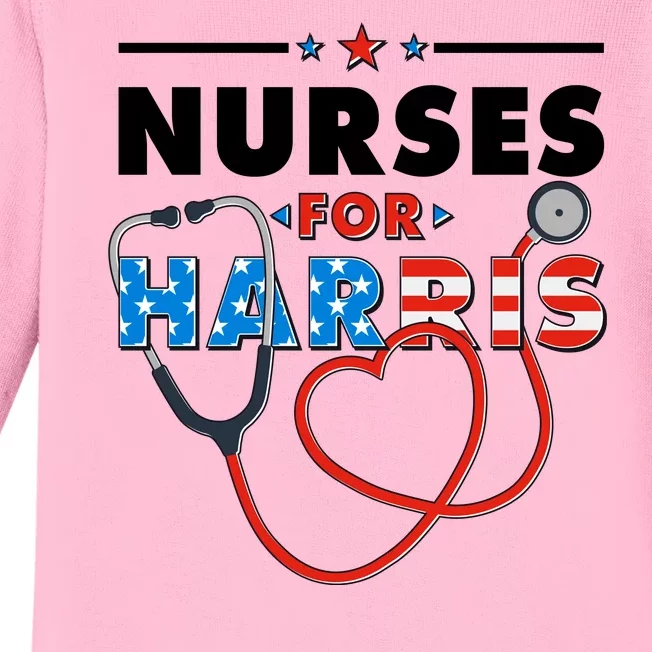 Nurses For Harris Vote Kamala Harris 2024 Election Baby Long Sleeve Bodysuit